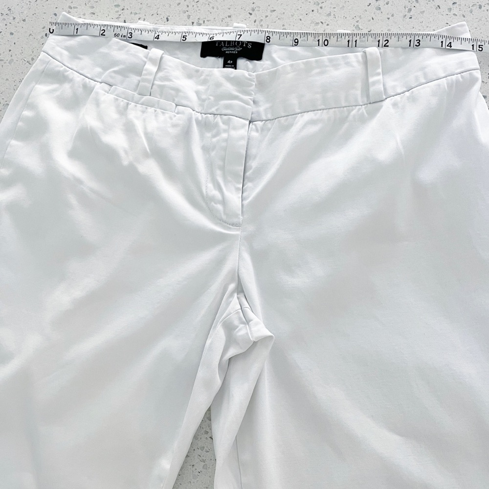 Talbots Signature Cropped Capri Pants Women’s 4 White - Picture 5 of 6
